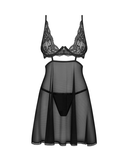 Obsessive Nutris Sheer Lace Babydoll Set